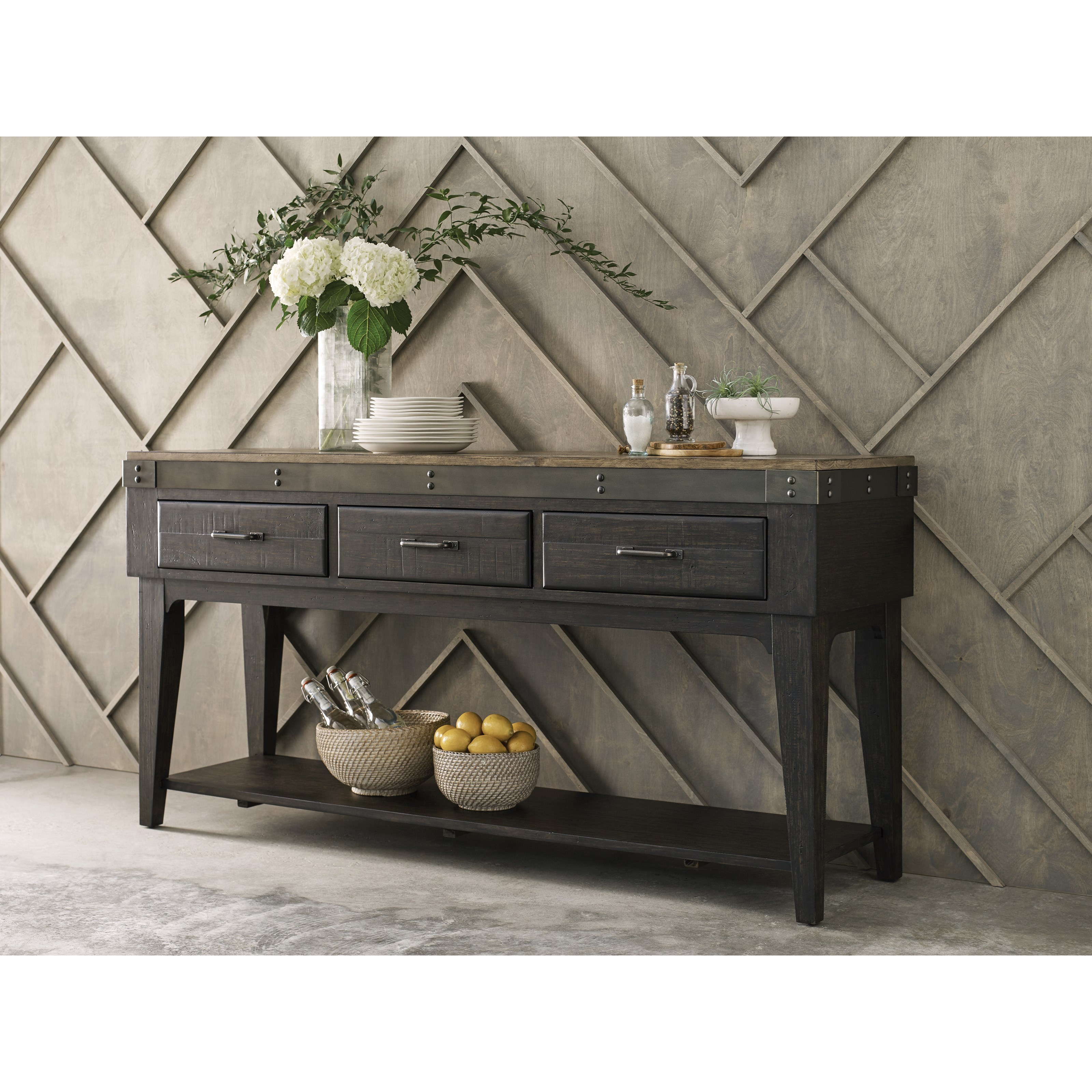 Kincaid Furniture Plank Road Artisans Solid Wood Sideboard with Three